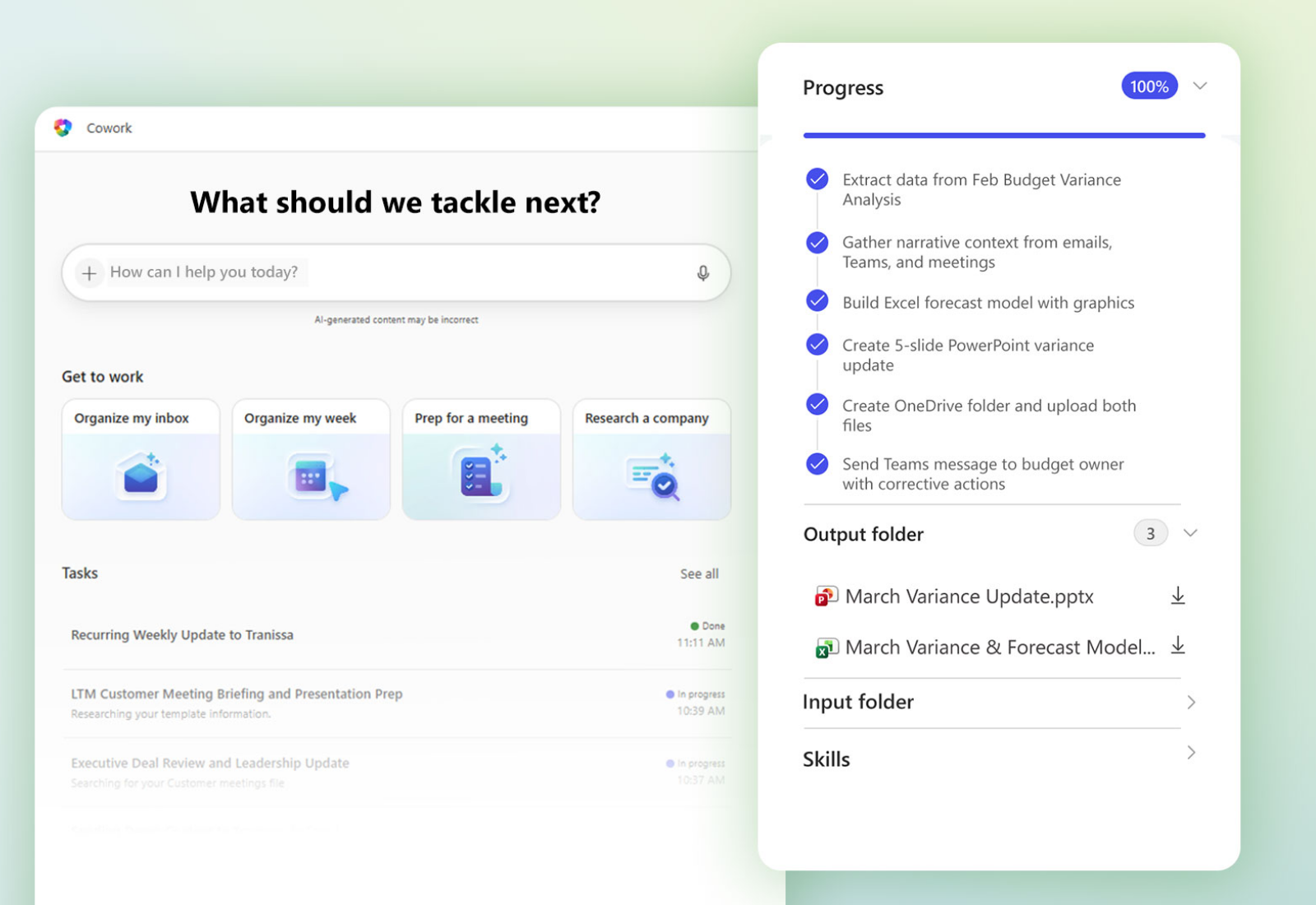 Copilot Cowork - sneak peak